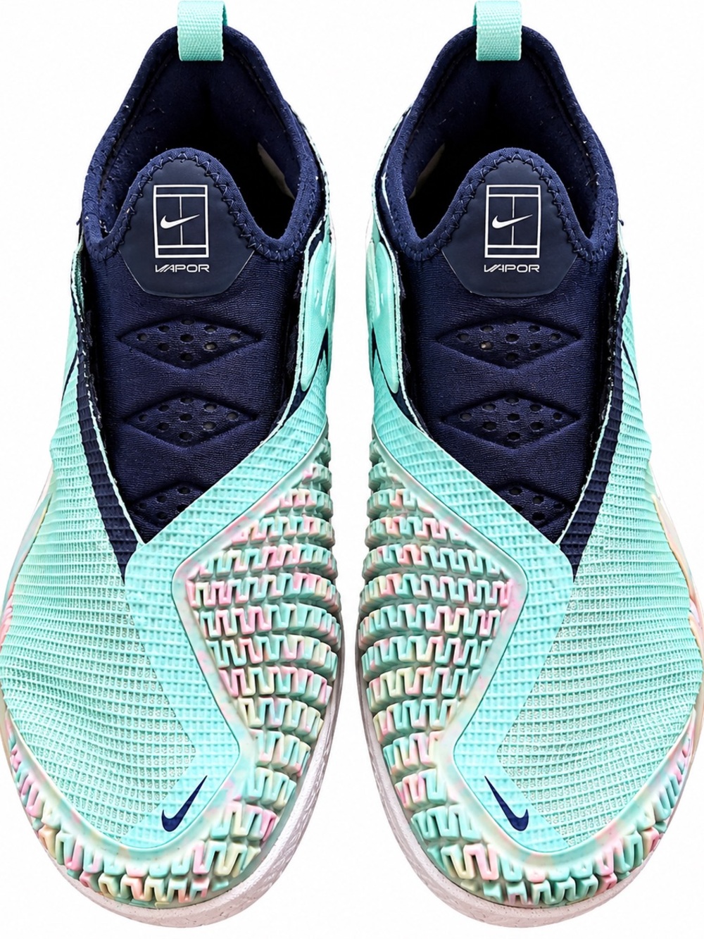 NikeCourt React Vapor NXT Tennis Shoes Navy Mint 7.5W